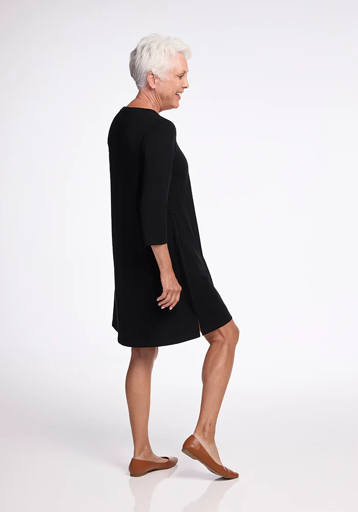 Rissa A Line Dress - Black - Image 6