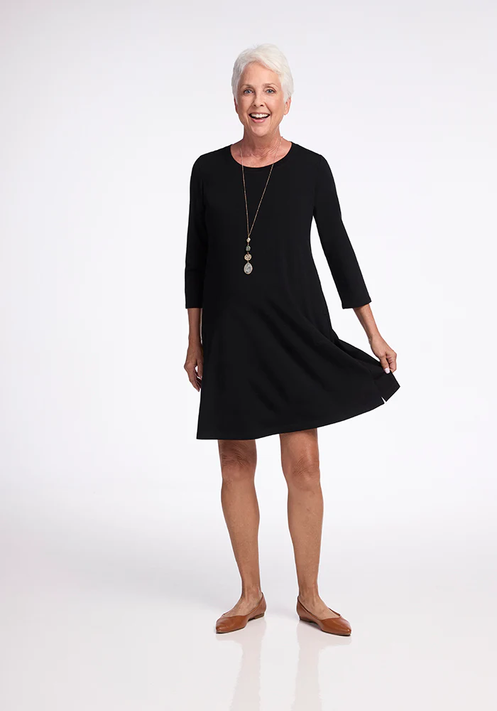 Rissa A Line Dress - Black - Image 9