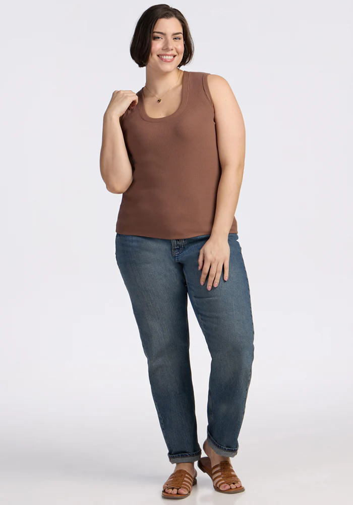 Sloane Ribbed Tank - Sienna Kiss - Image 10