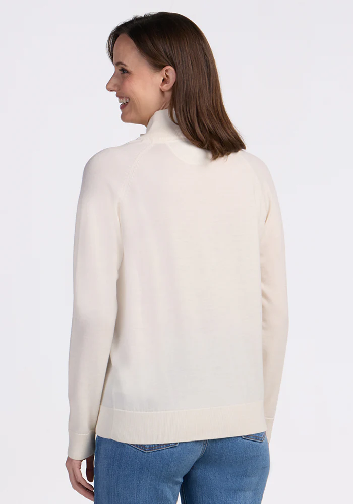 Collins Half Zip Sweater - Dewdrop Pearl - Image 6