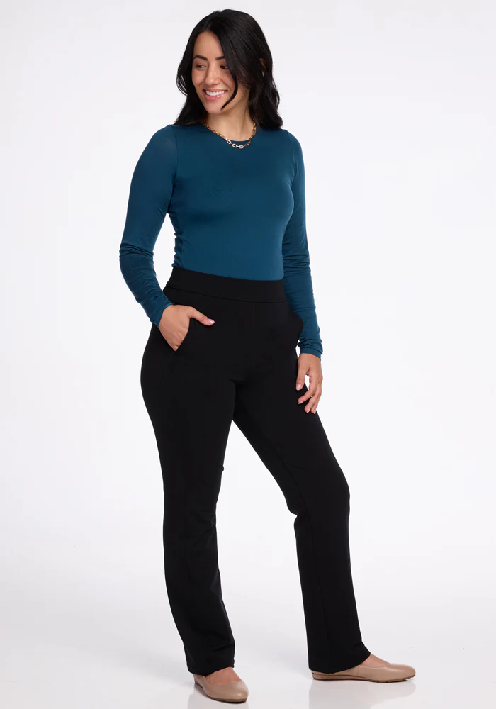 Emerson Straight Leg Pants - Black - Image 4