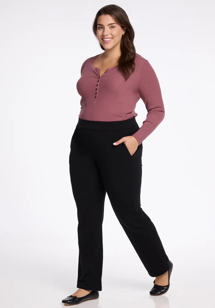 Emerson Straight Leg Pants - Black - Image 7