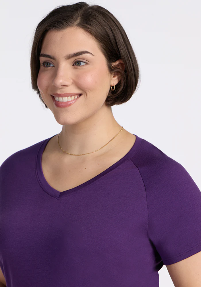 Mia V Neck - Plum Crush - Image 12