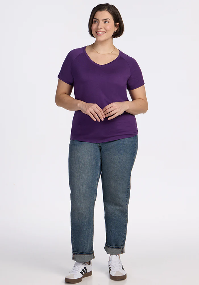 Mia V Neck - Plum Crush - Image 13