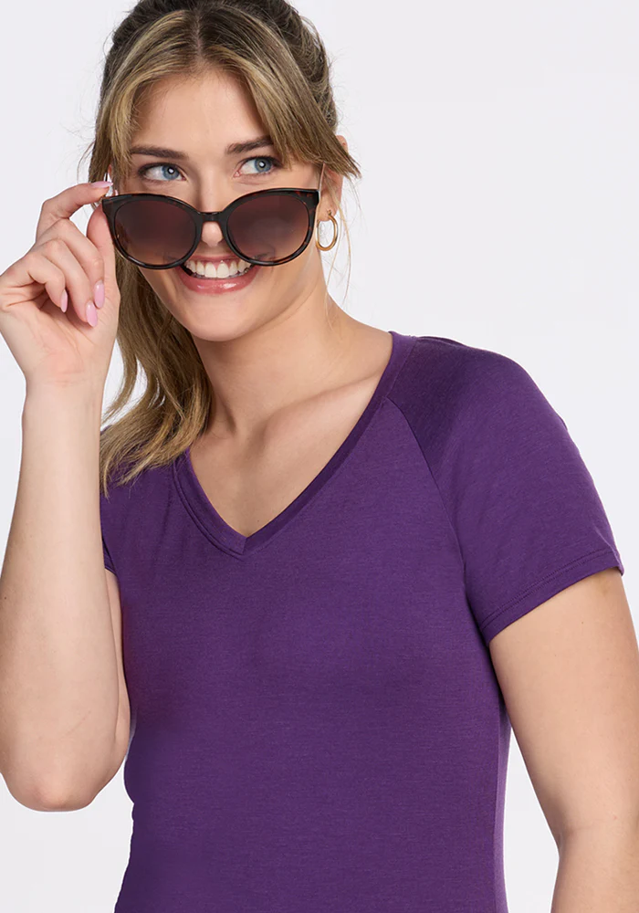 Mia V Neck - Plum Crush - Image 3