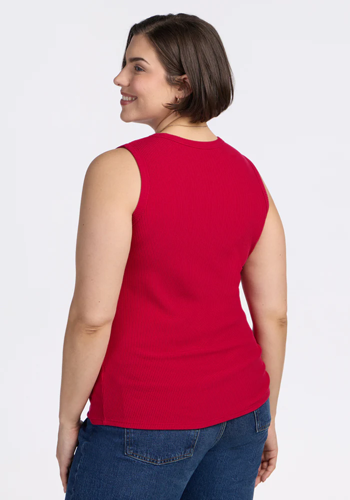 Raegan Ribbed Tank Top - Poppy Spark - Image 10