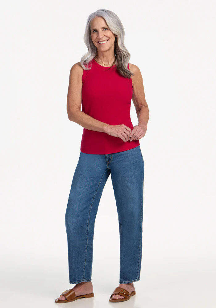 Raegan Ribbed Tank Top - Poppy Spark - Image 4