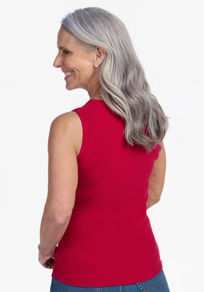 Raegan Ribbed Tank Top - Poppy Spark - Image 5