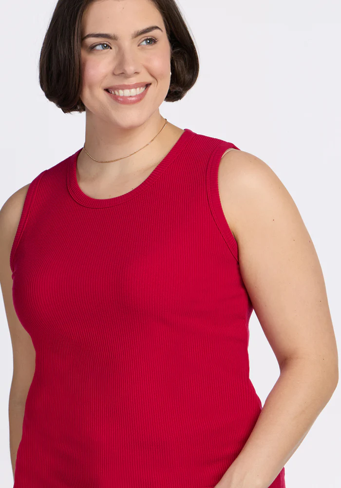 Raegan Ribbed Tank Top - Poppy Spark - Image 7