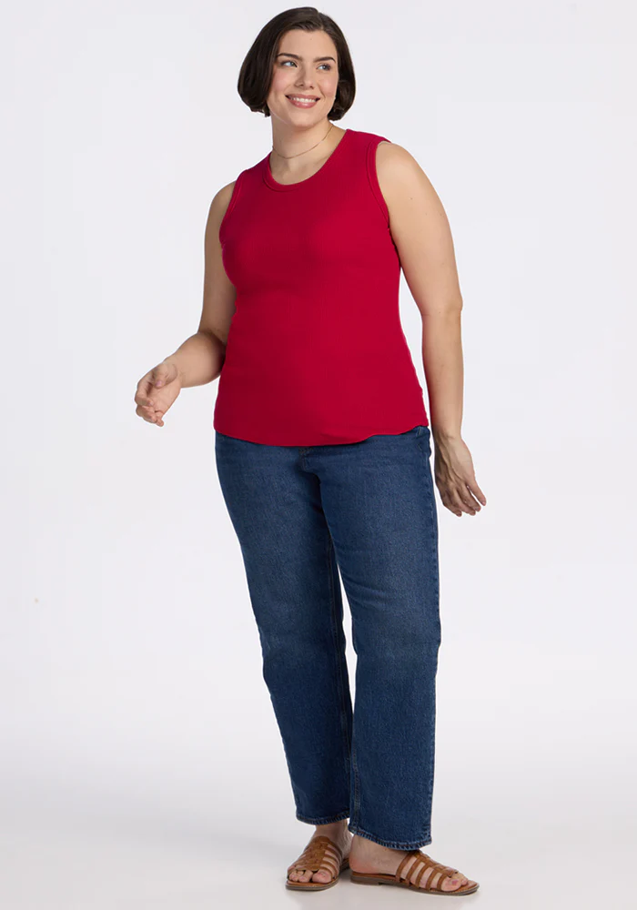 Raegan Ribbed Tank Top - Poppy Spark - Image 9