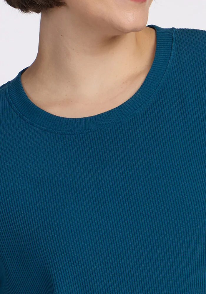 Vera Ribbed Tunic - Moroccan Blue - Image 10