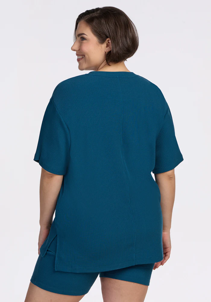 Vera Ribbed Tunic - Moroccan Blue - Image 12