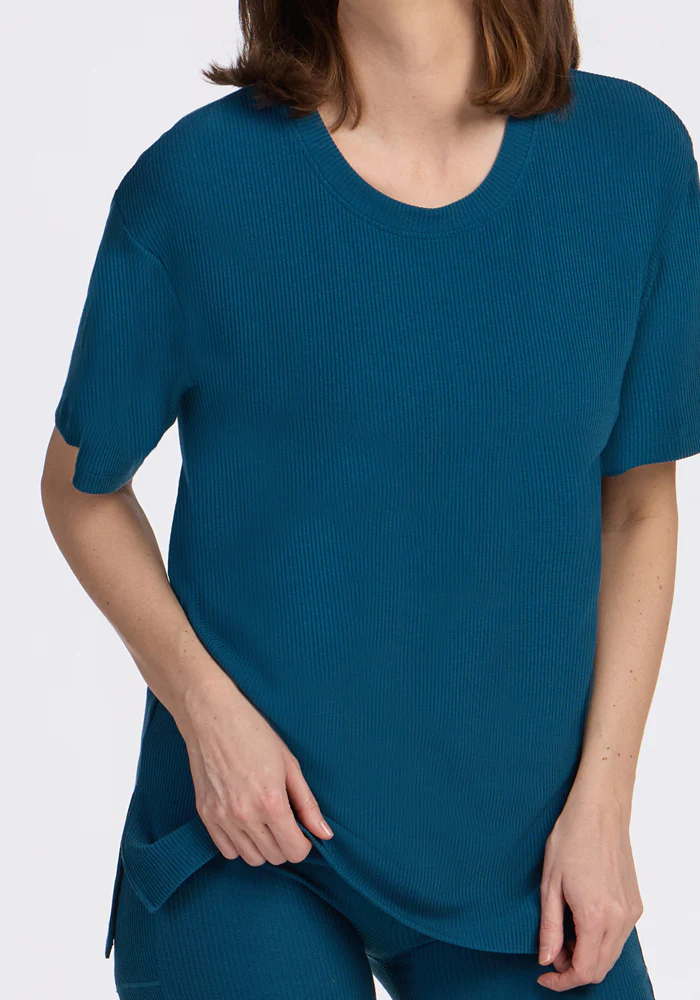 Vera Ribbed Tunic - Moroccan Blue - Image 2