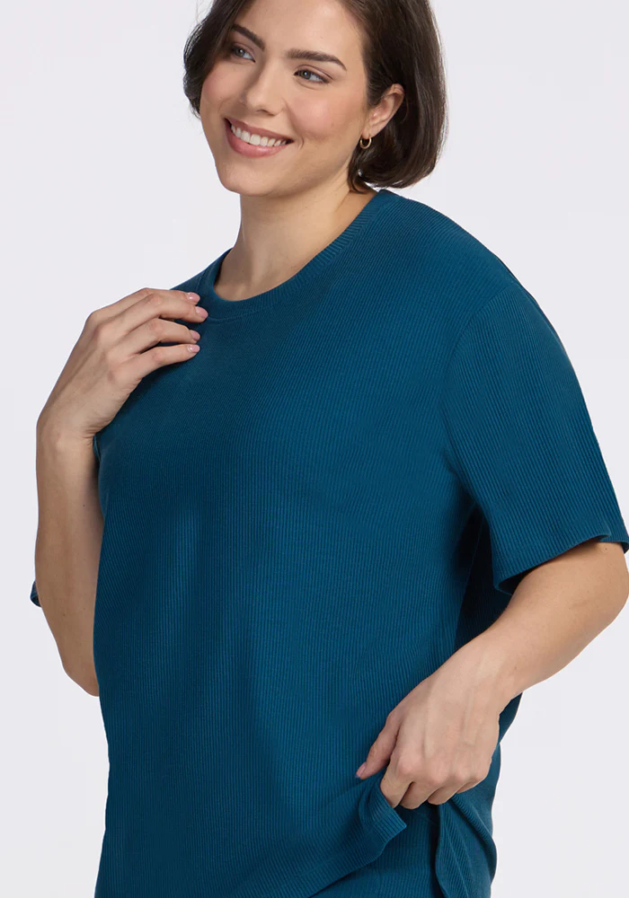 Vera Ribbed Tunic - Moroccan Blue - Image 8