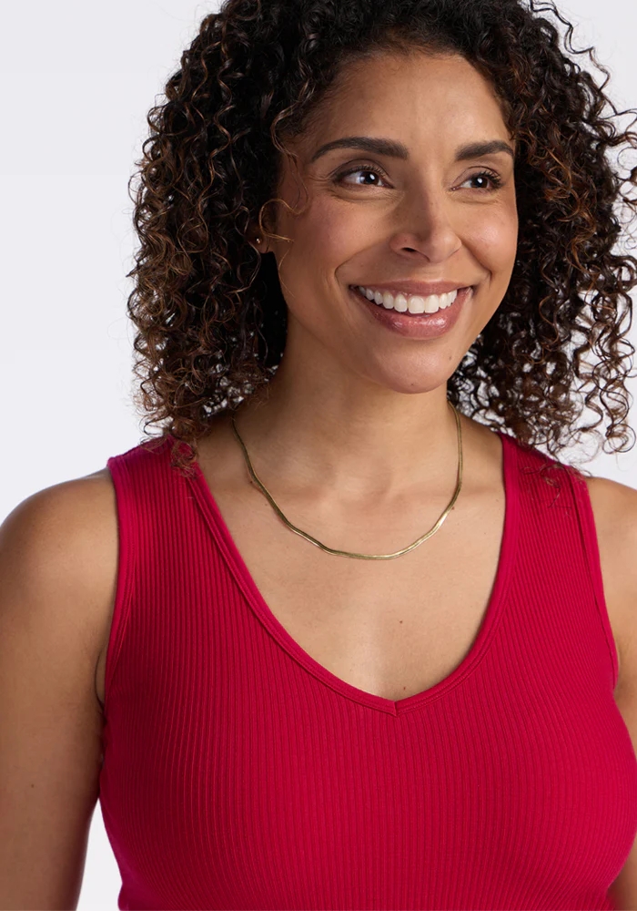 Vivi Ribbed Tank - Poppy Spark - Image 3