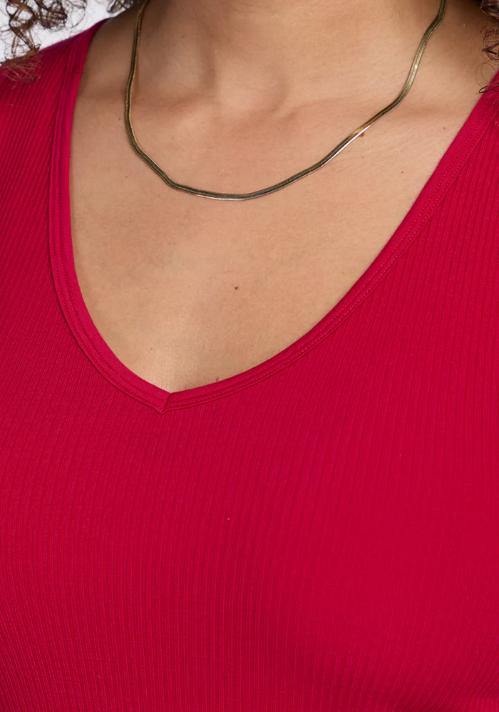 Vivi Ribbed Tank - Poppy Spark - Image 4