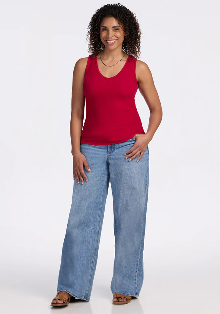 Vivi Ribbed Tank - Poppy Spark - Image 5