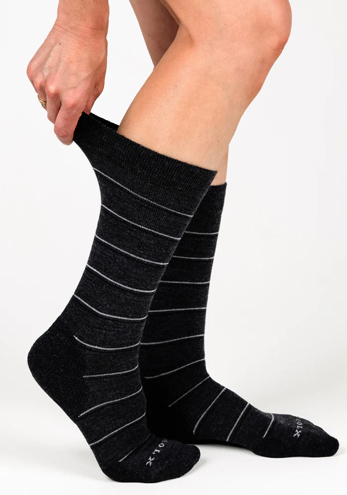Womens Chandler Mid Calf Sock - Dark Grey Charcoal - Image 4