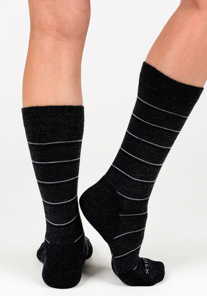 Womens Chandler Mid Calf Sock - Dark Grey Charcoal - Image 6