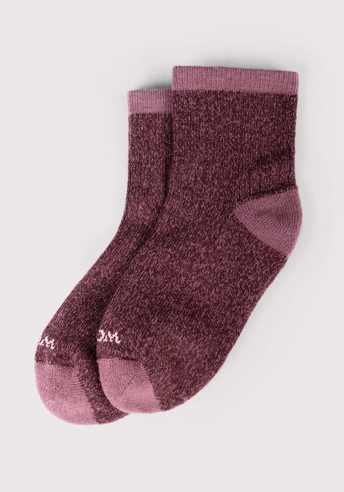 Womens Cozy Mini Crew Sock - Grape Harvest - Image 3