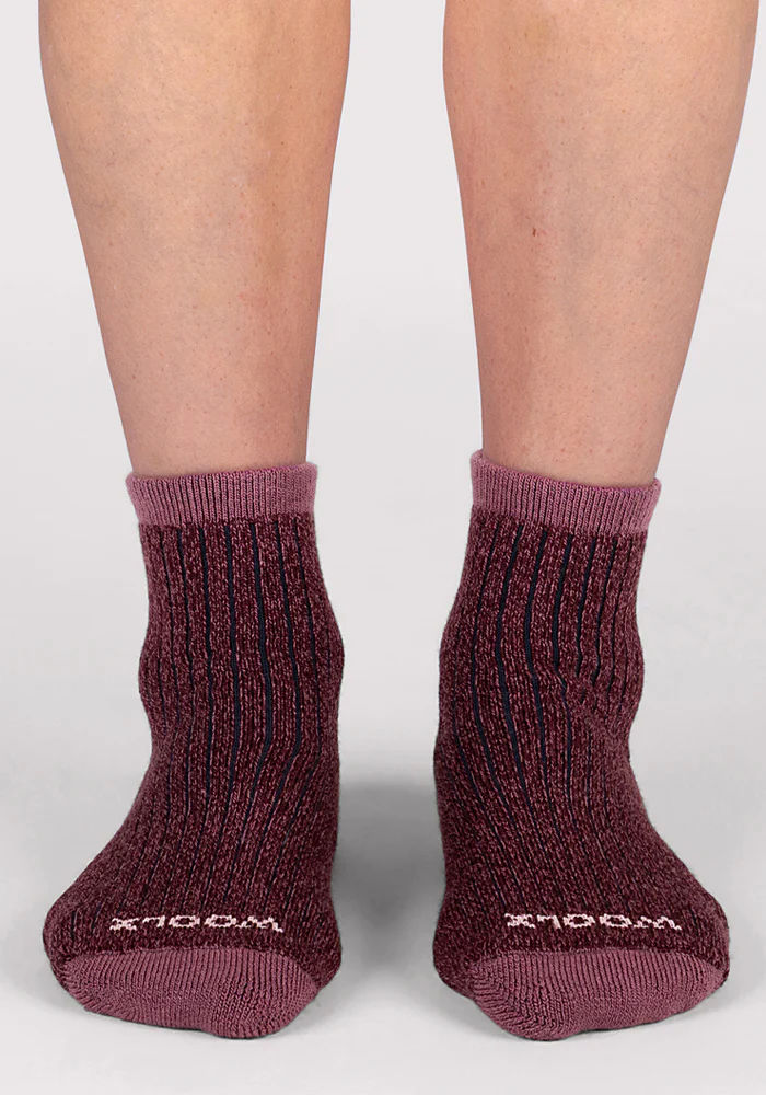 Womens Cozy Mini Crew Sock - Grape Harvest - Image 7