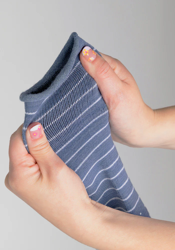 Womens Derby Roll Top Sock - Vintage Indigo - Image 4