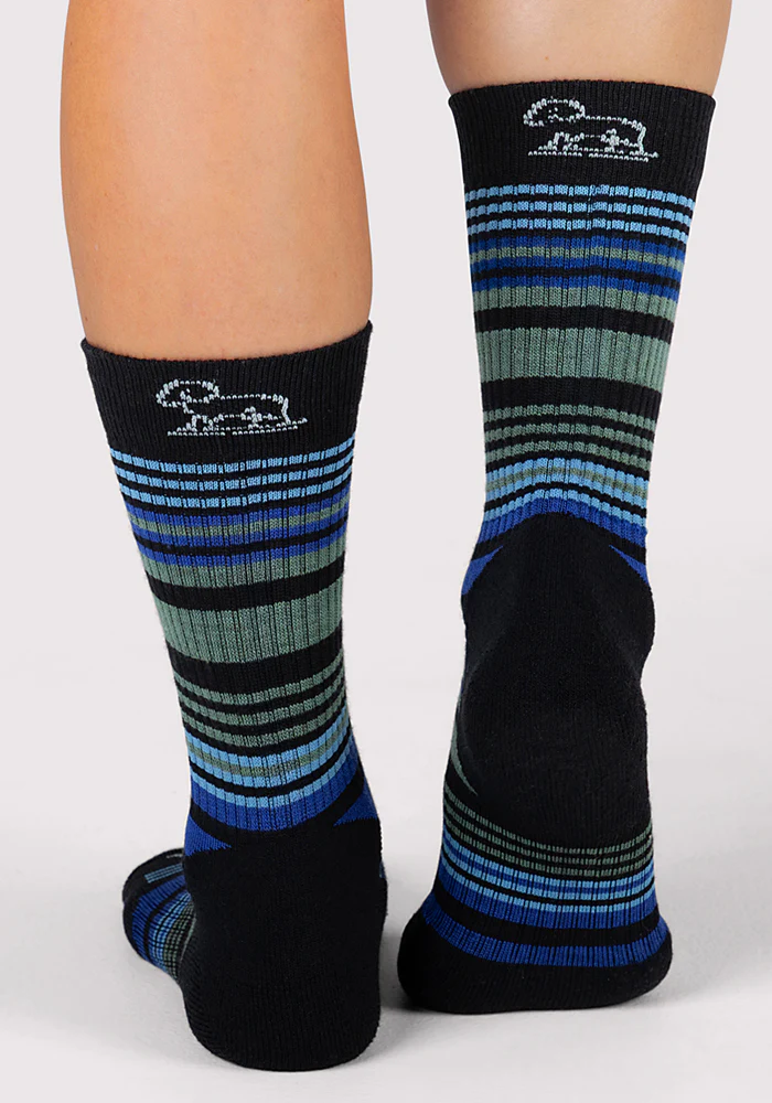 Womens Everyday Crew Socks - Black Stripe - Image 6
