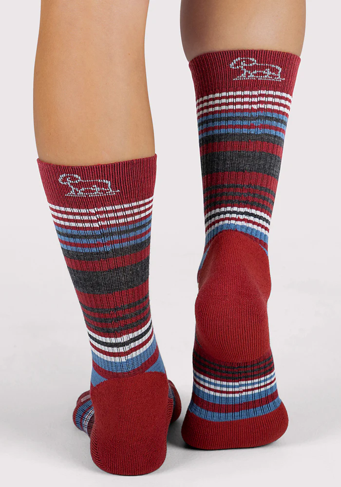 Womens Everyday Crew Socks - Rhubarb Stripe - Image 7