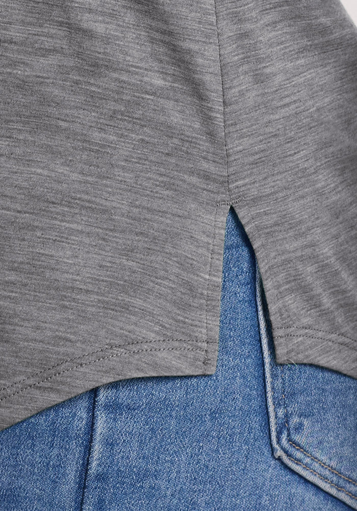 Bella Tunic Top - Graphite Heather - Image 4
