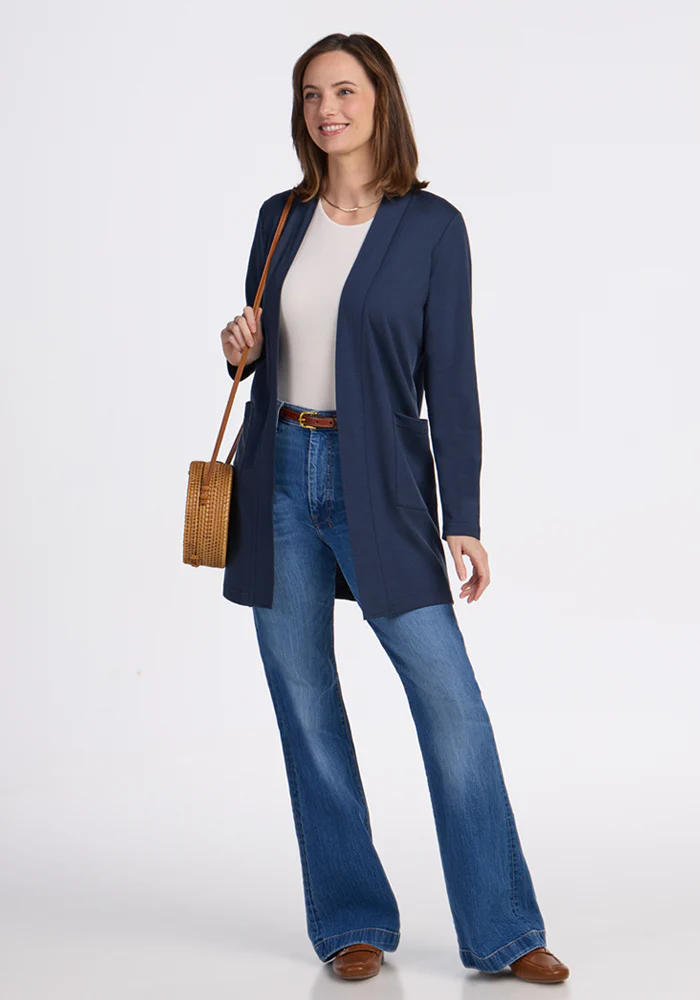 Paisley Cardigan - Deep Navy - Image 5