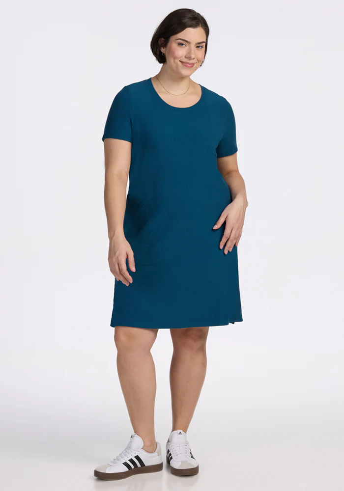 Harlowe Ribbed Dress - Moroccan Blue - Image 7
