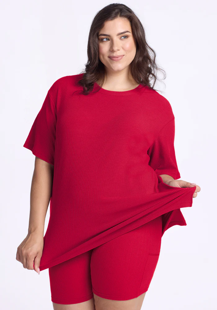 Vera Ribbed Tunic - Poppy Spark - Image 10
