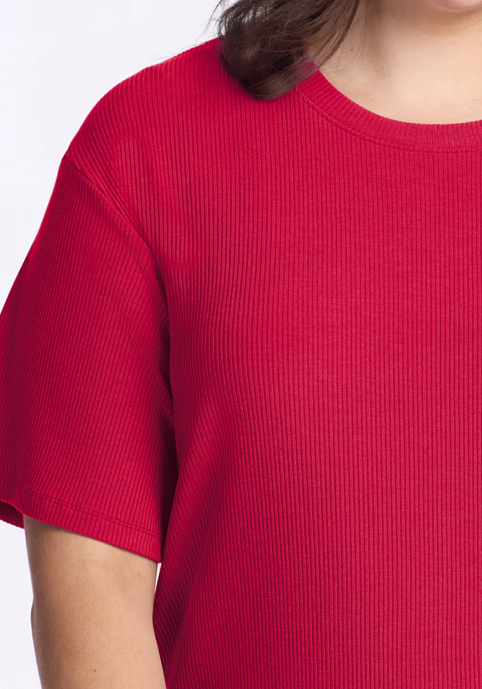 Vera Ribbed Tunic - Poppy Spark - Image 11