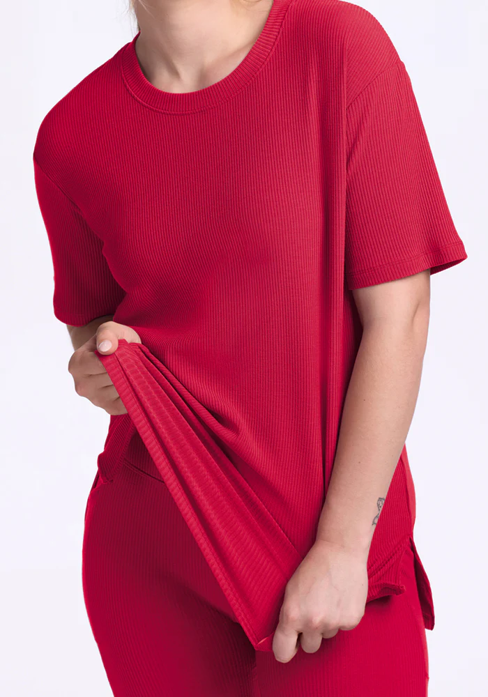 Vera Ribbed Tunic - Poppy Spark - Image 4