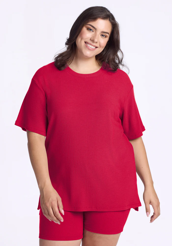 Vera Ribbed Tunic - Poppy Spark - Image 7