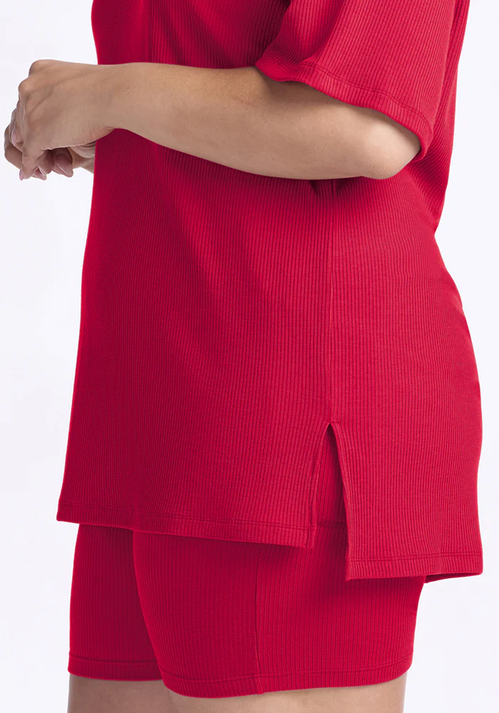Vera Ribbed Tunic - Poppy Spark - Image 8