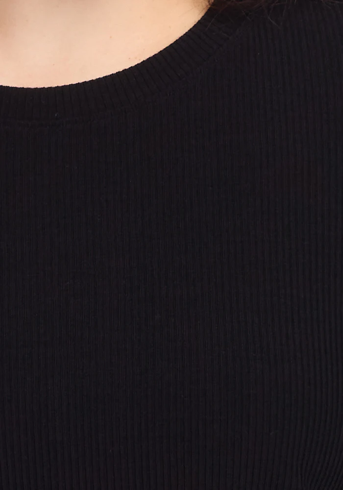 Vera Ribbed Tunic - Black - Image 12