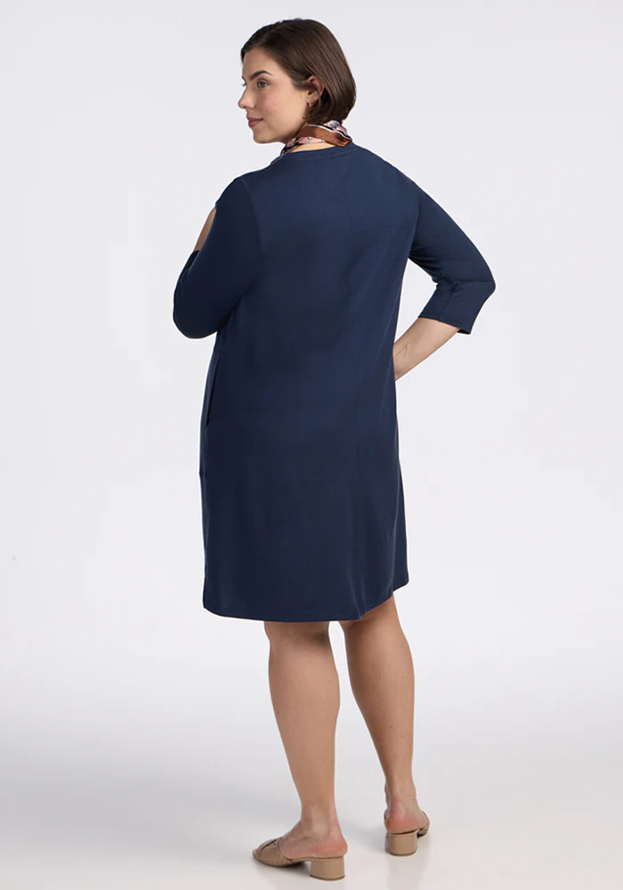 Rissa A Line Dress - Deep Navy - Image 12