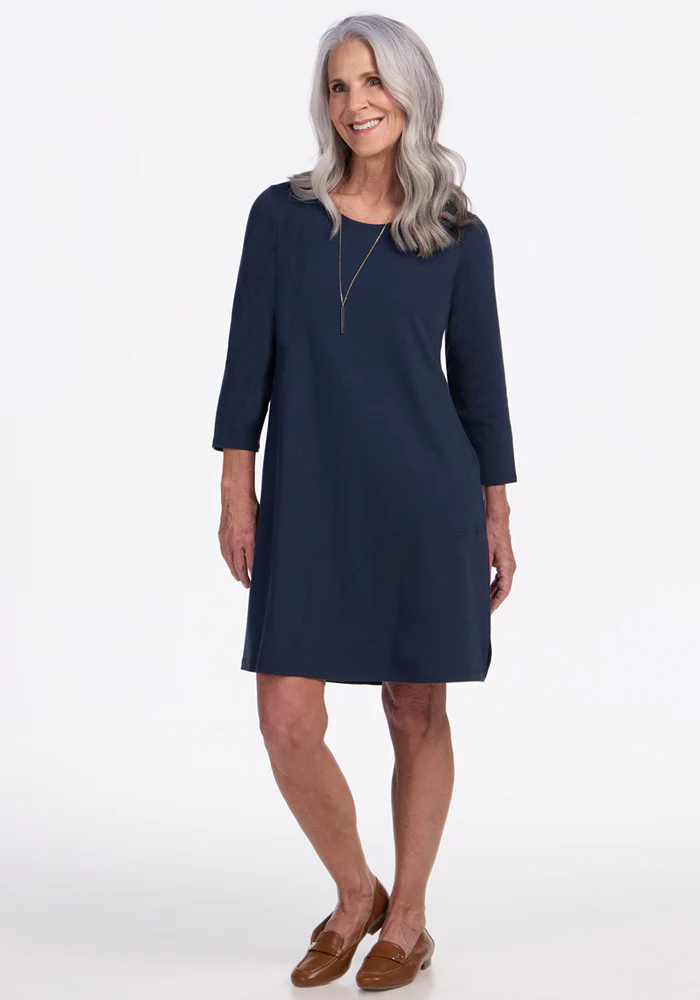 Rissa A Line Dress - Deep Navy - Image 5