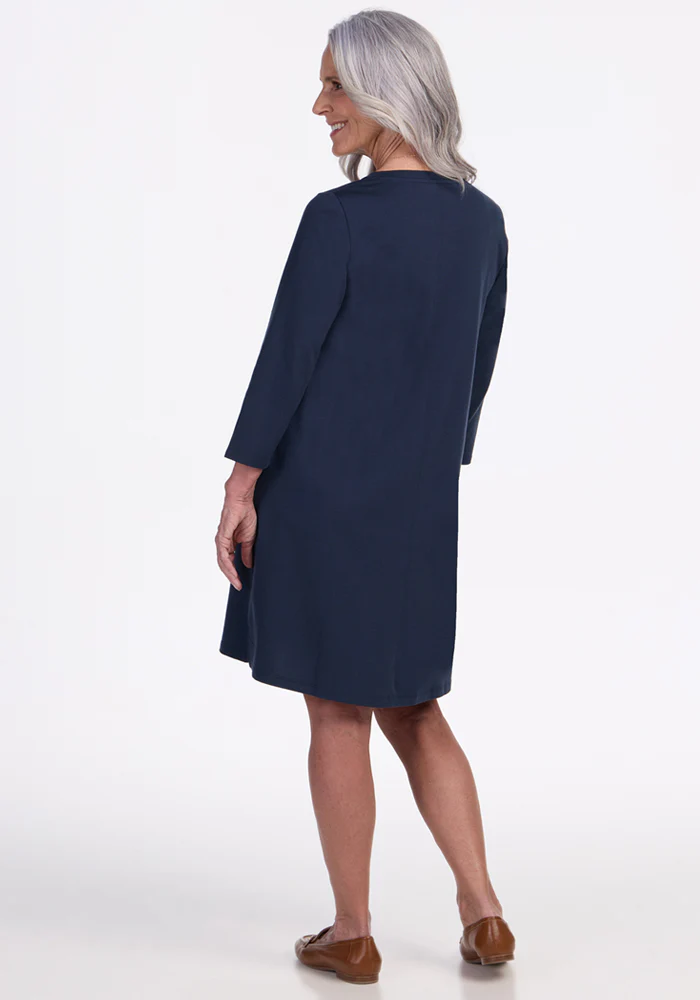 Rissa A Line Dress - Deep Navy - Image 6