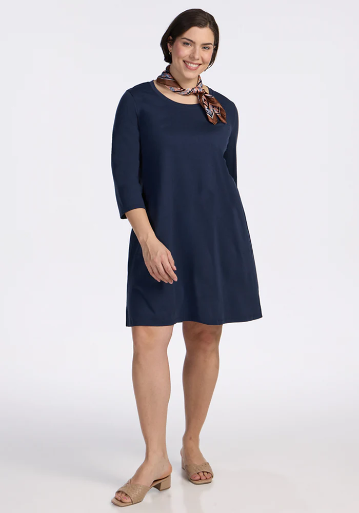 Rissa A Line Dress - Deep Navy - Image 7