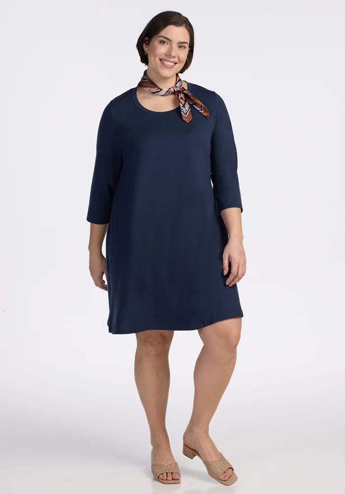 Rissa A Line Dress - Deep Navy - Image 8