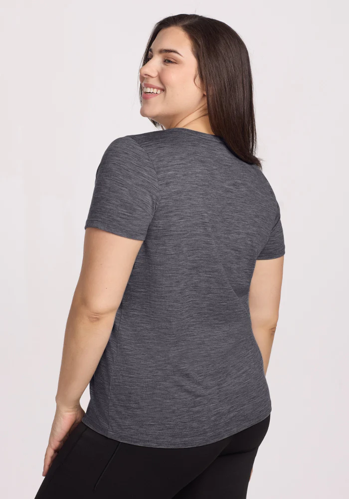 Junie V Neck - Cinder Melange - Image 7