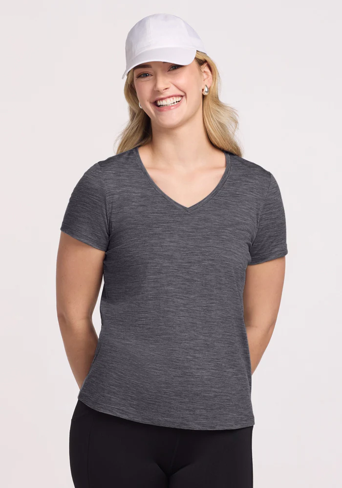 Junie V Neck - Cinder Melange - Image 8