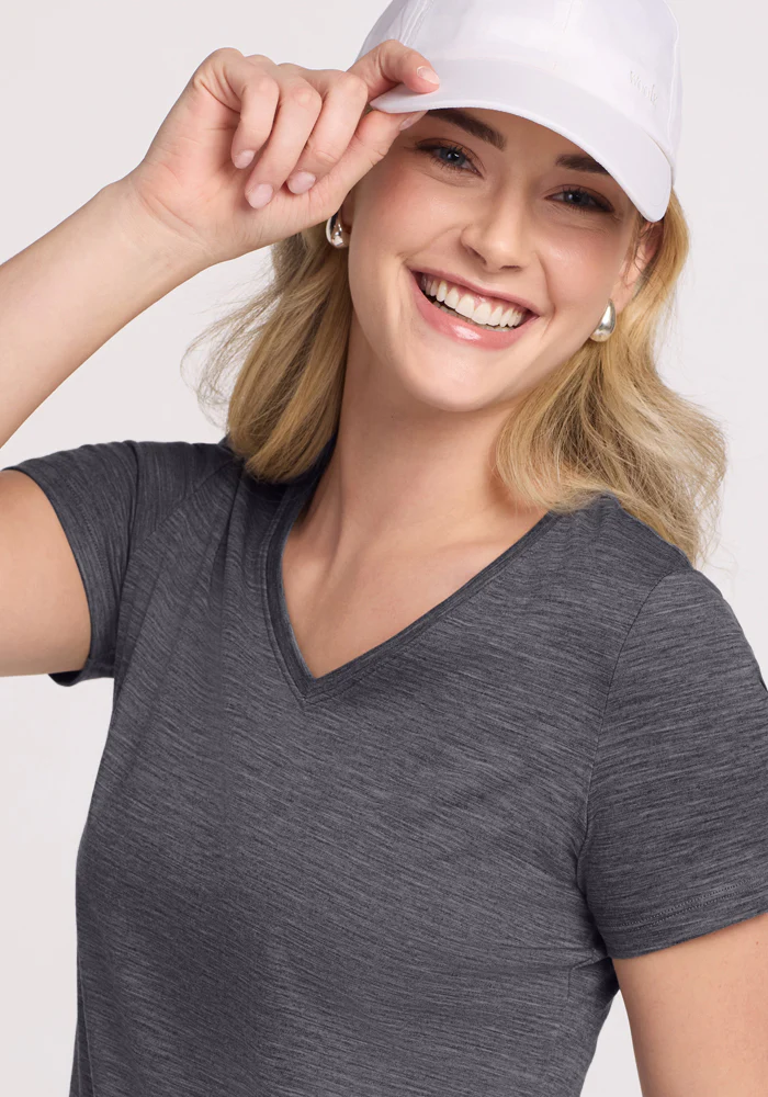 Junie V Neck - Cinder Melange - Image 9