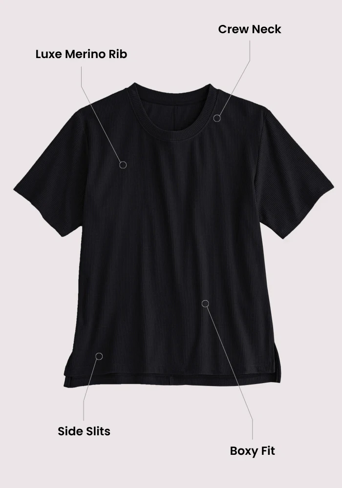 Delia Ribbed Short Sleeve - Poppy Spark - Image 12