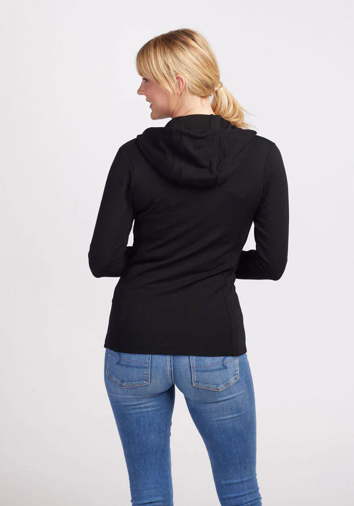 Zoey Zip Up Hoodie - Black - Image 5